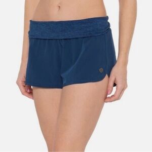 prAna Sunriver Shorts Navy Blue Yoga Swim Hike Activewear Boho Gorpcore